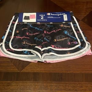 Champion girls 14/16 2 pack shorts NWT